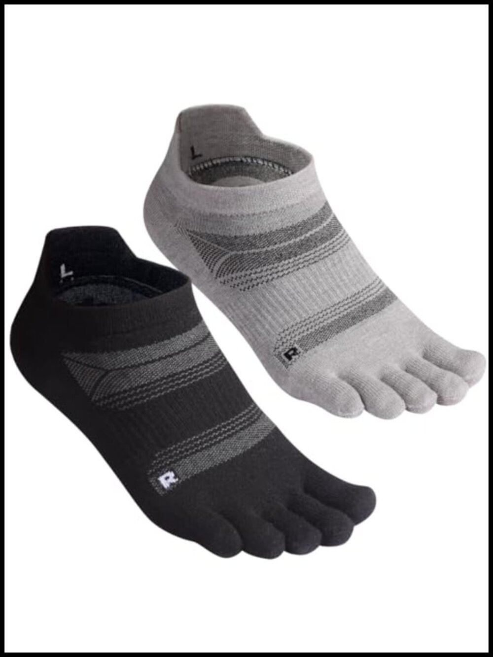 Merino Wool Toe Socks No Show Lightweight Arch Support Athletic 2 Pack